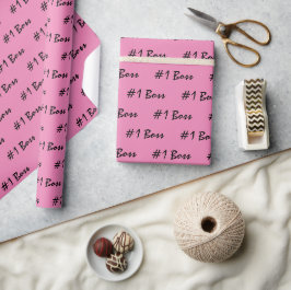 Nummer 1 rosa gestrichenes Papier Geschenkpapier