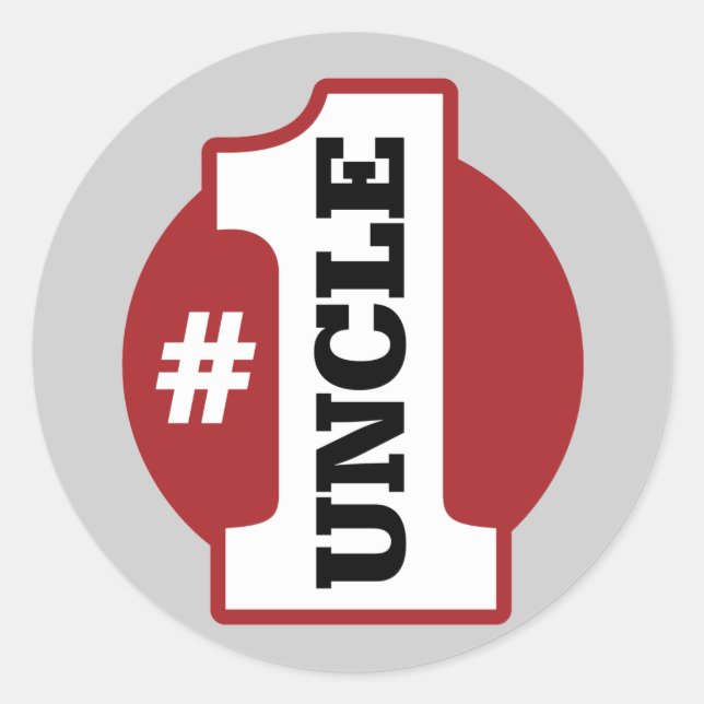 Nummer 1 runder aufkleber (Vorderseite)