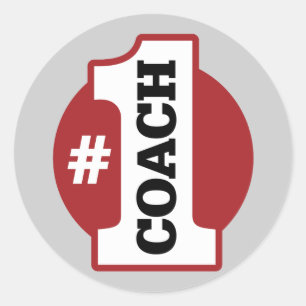 Nummer 1 Trainer Runder Aufkleber