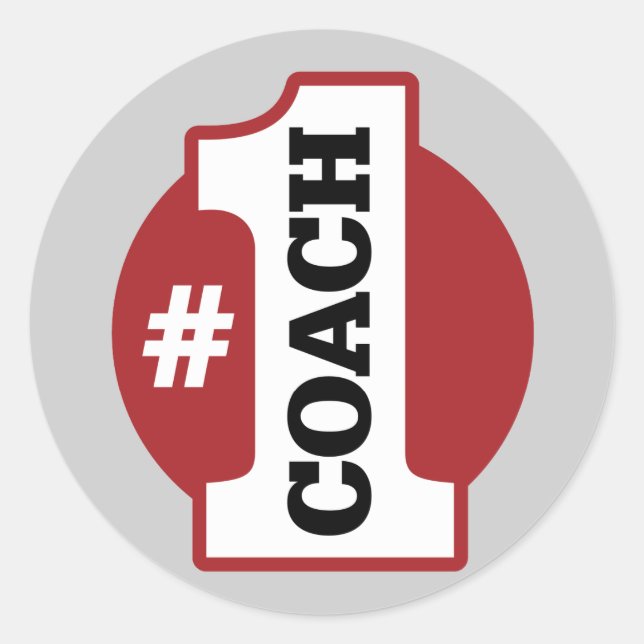 Nummer 1 Trainer Runder Aufkleber (Vorderseite)