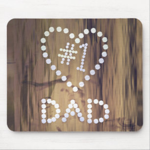 Nummer 1 Vater auf Holz Mousepad