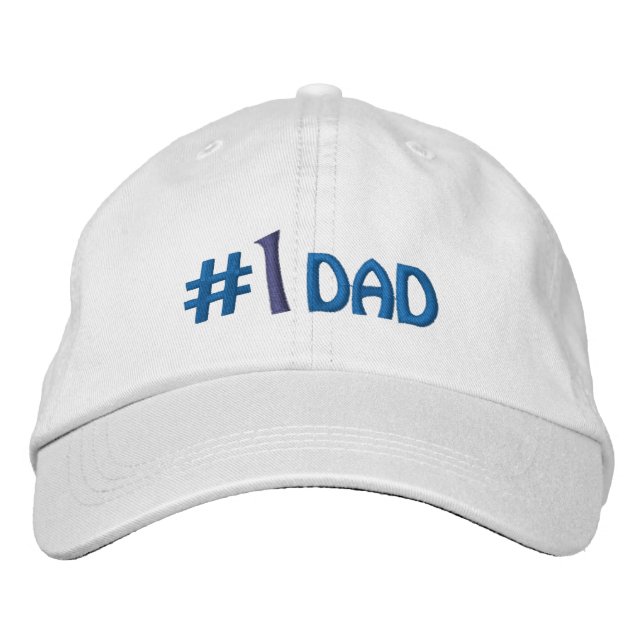 Nummer 1 Vater bestickte Hülle Bestickte Baseballkappe (Vorderseite)