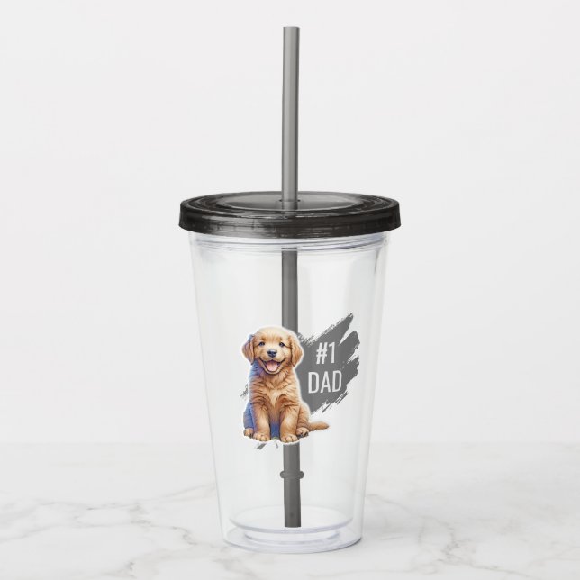 Nummer 1 Vater Custom Acrylic Tumbler Acryltrinkbecher (Vorderseite)