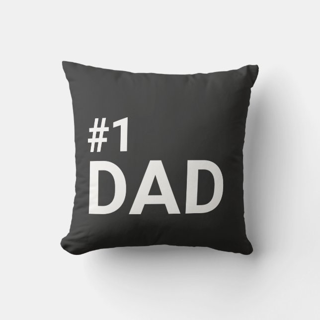 Nummer 1 Vater Einfaches Minimalistisch-modernes G Kissen (Vorderseite)