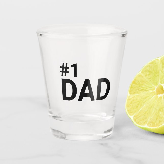 Nummer 1 Vater Einfaches Minimalistisch-modernes G Schnapsglas (Vorderseite)