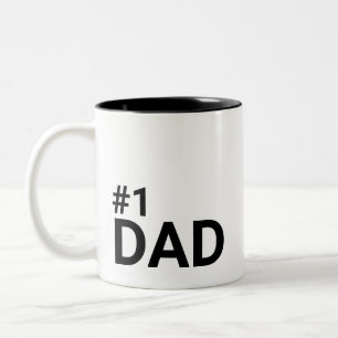 Nummer 1 Vater Einfaches Minimalistisch-modernes G Zweifarbige Tasse