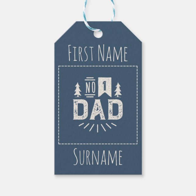 Nummer 1 Vater Geschenkanhänger (Vorderseite)
