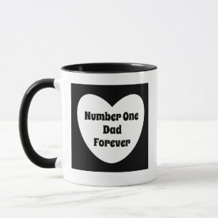 Nummer 1 Vater Schwarz-Weiß-Tasse des modernen Her Tasse