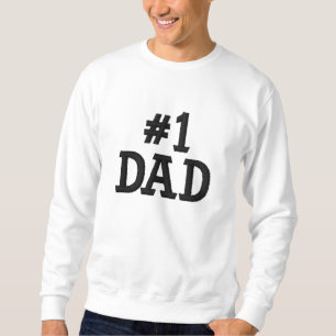 Nummer 1 VATER Stickerei Besticktes Sweatshirt