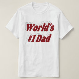 Nummer 1 Vater Vathers Day burgundy text T - Shirt