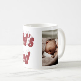 Nummer 1 Vater Vathers Day Foto Bordeauxtext Kaffeetasse
