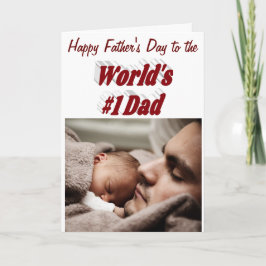 Nummer 1 Vater Vathers Day Foto burgundcard Karte