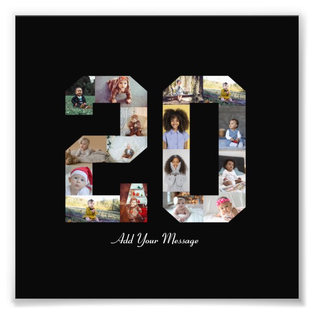 Nummer 20 FotoCollage Fotodruck (Vorne)