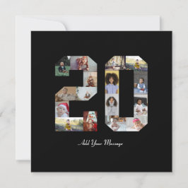 Nummer 20 FotoCollage Karte