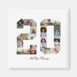 Nummer 20 FotoCollage Magnet