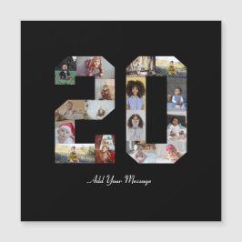 Nummer 20 FotoCollage Magnetkarte