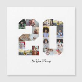 Nummer 20 FotoCollage Magnetkarte