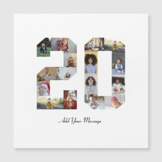 Nummer 20 FotoCollage Magnetkarte