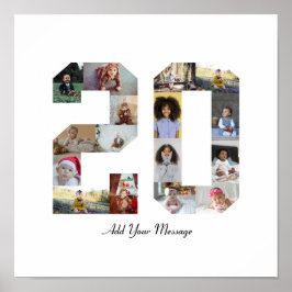 Nummer 20 FotoCollage Poster