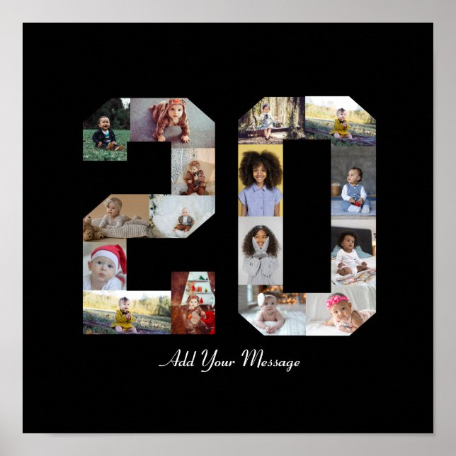 Nummer 20 FotoCollage Poster (Vorne)