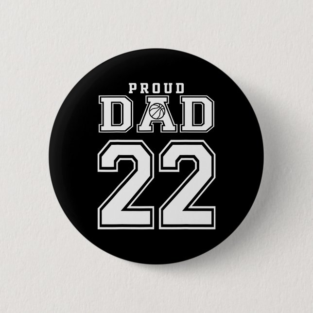 Nummer 22 Personalisierter benutzerdefinierter Bys Button (Vorderseite)
