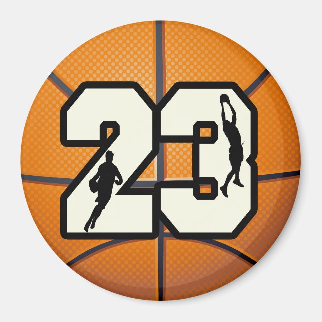 Nummer 23 Basketball Magnet (Vorne)