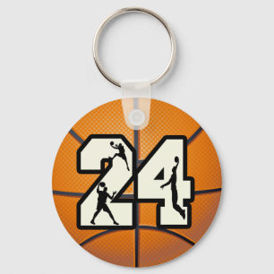 Nummer 24 Basketball Schlüsselanhänger