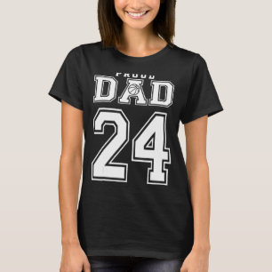 Nummer 24 Vater für kundenspezifische Stange Perso T-Shirt