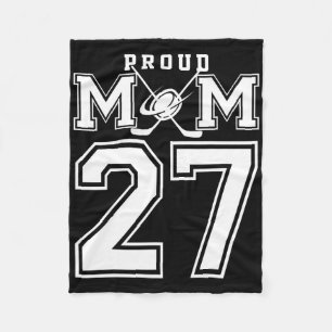 Nummer 27 Custom Stolz Hockey-Mama Personalisiert Fleecedecke