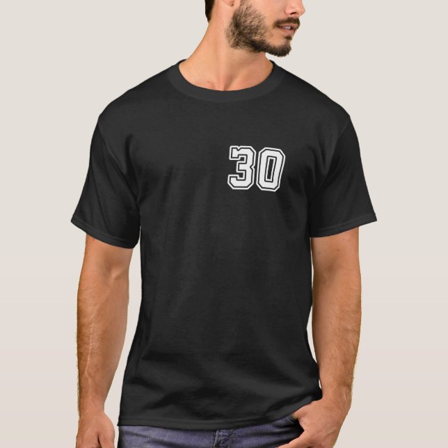Nummer 30 30 Sportteam Männer Frauen Kinder T-Shirt (Vorderseite)