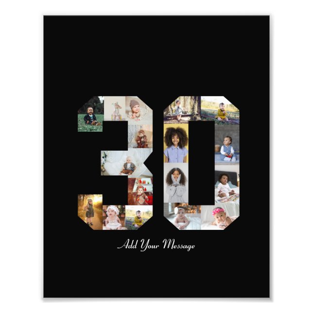 Nummer 30 FotoCollage Fotodruck (Vorne)