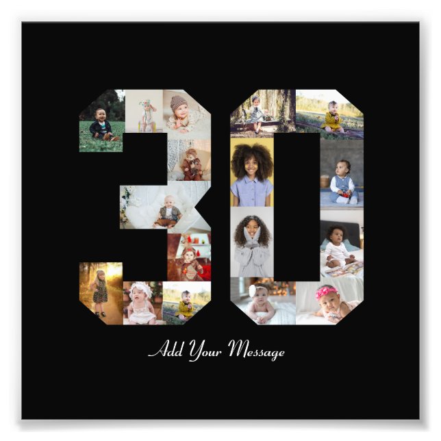 Nummer 30 FotoCollage Fotodruck (Vorne)