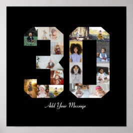 Nummer 30 FotoCollage Poster