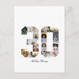 Nummer 30 FotoCollage Postkarte