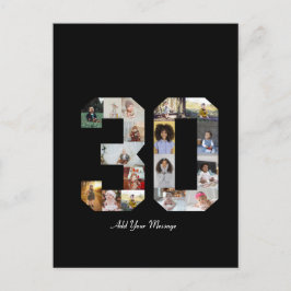 Nummer 30 FotoCollage Postkarte