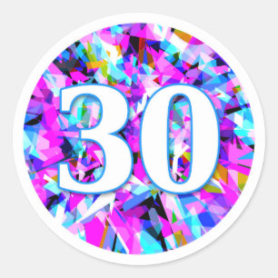 Nummer 30 - Rundaufkleber Runder Aufkleber