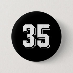 Nummer 35 Ckside - Retro 80er 90er Team Trikot Num Button