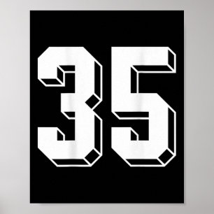 Nummer 35 Ckside - Retro 80er 90er Team Trikot num Poster