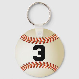 Nummer 3 Baseball Schlüsselanhänger