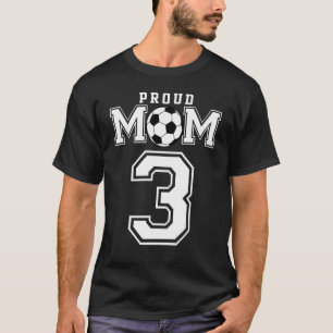 Nummer 3 Benutzerdefiniertes Proud Soccer Futbol M T-Shirt