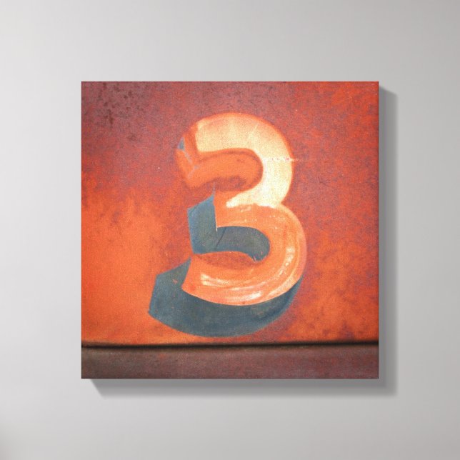 Nummer 3 Canvas Print Leinwanddruck (Vorderseite)
