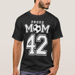 Nummer 42 Benutzerdefinierte Fußball-Futbol-Mama P T-Shirt