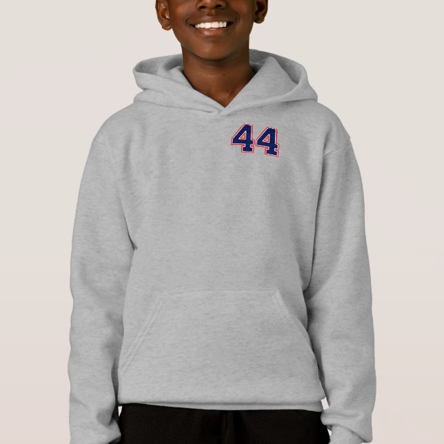 Nummer 44 44 Sports Jersey Hoodie (Vorderseite)