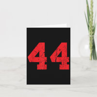 Nummer #44 Sport Rot Distressed Zahl