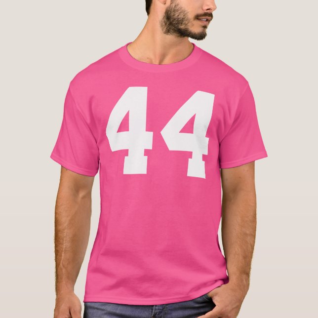 Nummer 44 (vorne hinten) Sportteam Jersey Nummer T-Shirt (Vorderseite)