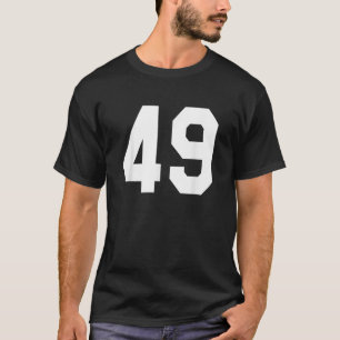 Nummer 49 Sports Jersey Front and Back Team Player T-Shirt