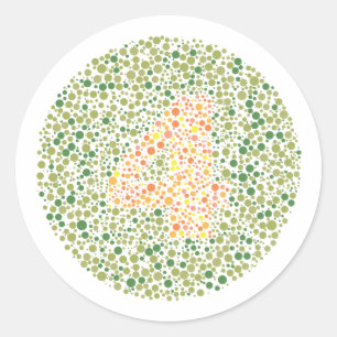 Nummer 4 Ishihara-Prüfkreis Runder Aufkleber