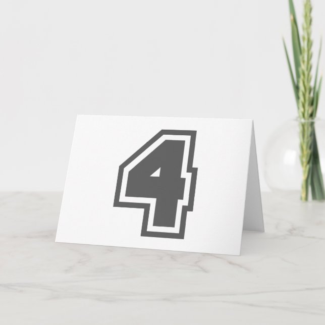 Nummer 4 karte (Vorderseite)