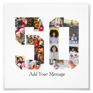 Nummer 50 Fotocollage Fotodruck
