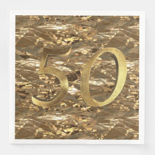 Nummer 50 Hochzeit 50. Geburtstagsfeier Gold Serviette
